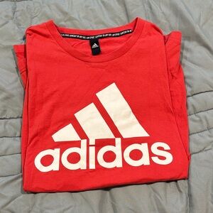 Adidas Men's Red Short Sleeve Tee